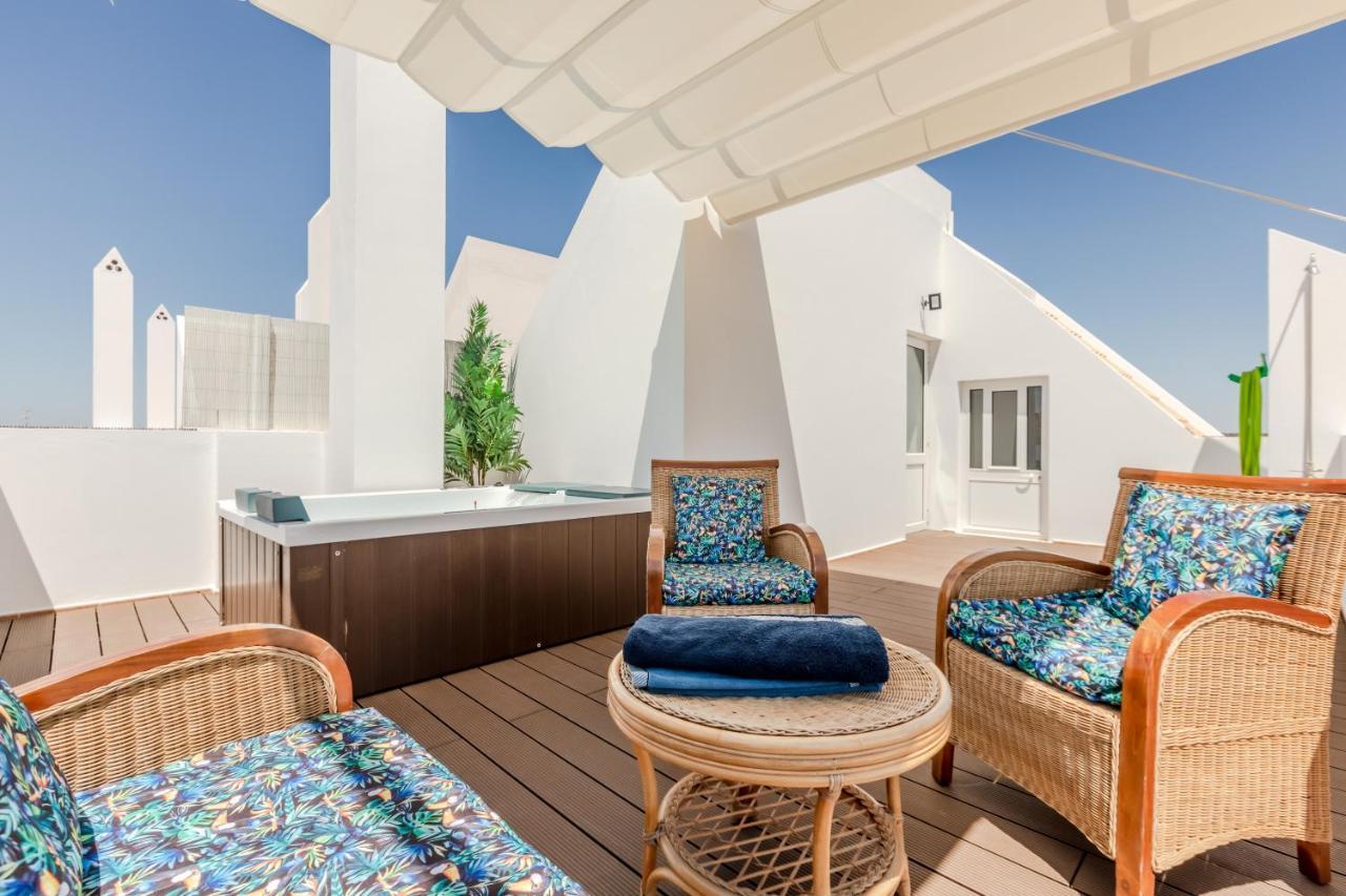 Seascape Villa Private Pool & Rooftop Jacuzzi With Sea View Near Manta Rota Beach Vila Nova de Cacela Exterior foto